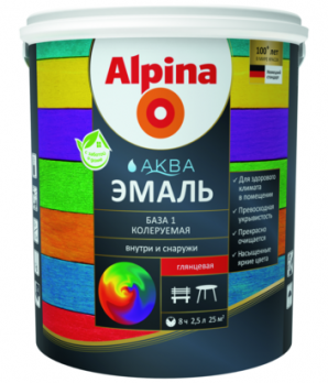 Alpina Аква эмаль шелковисто-матовая База 1